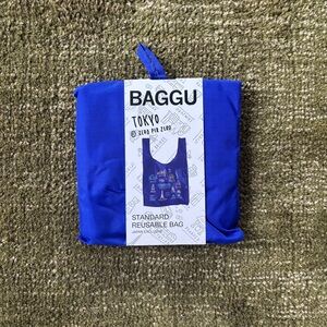 BAGGU Tokyo Map Japan Exclusive Blue Reusable Bag